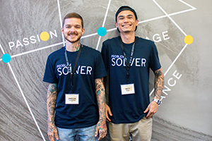 Image of two male students participating in Summer Startup Launchpad 